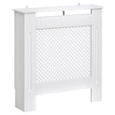 HOMCOM MDF Radiator Cover Heating Cabinet Modern Home Furniture Grill Style Diamond Design-White Painted
