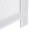HOMCOM MDF Radiator Cover Heating Cabinet Modern Home Furniture Grill Style Diamond Design-White Painted