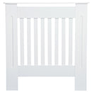 HOMCOM MDF Radiator Cover Wooden Cabinet Shelving Home Office Vertical Slatted Vent - White