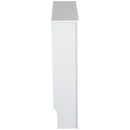 HOMCOM MDF Radiator Cover Wooden Cabinet Shelving Home Office Vertical Slatted Vent - White