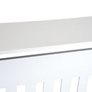 HOMCOM MDF Radiator Cover Wooden Cabinet Shelving Home Office Vertical Slatted Vent - White