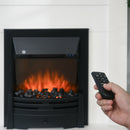 HOMCOM 2000W 5-Level MDF Electric Fireplace Heater with Remote White