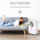 Portable Dehumidifier with Humidity Display, 2 Speed Modes, Continuous Drainage and 24 Hour Timer for Bedroom, Living Room Silent Moisture White