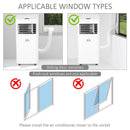 HOMCOM 785W Compact Portable Mobile Air Conditioner Unit Cooling Dehumidifying Ventilating w/ Fan Remote LED Display 24 Hr Timer Auto Shut Down Home Office Summer 4 Modes White