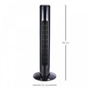 HOMCOM 38'' Freestanding Tower Fan, 3 Speed 3 Mode, 12h Timer, 70 Degree Oscillation, LED Panel, 5M Remote Controller, Black