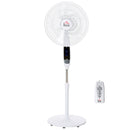 HOMCOM Pedestal Stand Fan, 3 Speed 3 Mode, 85-¦ Oscillation, LED Panel, 3M Remote Controller, Height Adjustable for Living Room, Bedroom, Garage, Office, Black and White Control