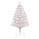 HOMCOM White  3ft Prelit Artificial Christmas Tree