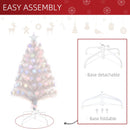 HOMCOM White  3ft Prelit Artificial Christmas Tree