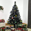 Dark Green 4ft Artificial Snow Dipped Christmas Tree Xmas Pencil Tree Holiday Home Indoor Decoration with Foldable Feet White Berries