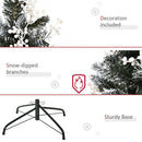 Dark Green 4ft Artificial Snow Dipped Christmas Tree Xmas Pencil Tree Holiday Home Indoor Decoration with Foldable Feet White Berries