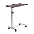 Multipurpose Overbed Chair Table Sofa Side Notebook Laptop Desk PC Stand Height Adjustable W/4 Castors-White/Brown