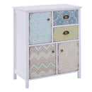 Drawer Table Sideboard Multi-purpose Storage Chest Shabby Chic Entryway Living Room Bedroom Furniture Organizer Unit 5 Retro Style