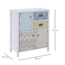 Drawer Table Sideboard Multi-purpose Storage Chest Shabby Chic Entryway Living Room Bedroom Furniture Organizer Unit 5 Retro Style