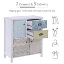 Drawer Table Sideboard Multi-purpose Storage Chest Shabby Chic Entryway Living Room Bedroom Furniture Organizer Unit 5 Retro Style