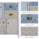 Drawer Table Sideboard Multi-purpose Storage Chest Shabby Chic Entryway Living Room Bedroom Furniture Organizer Unit 5 Retro Style