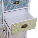 Drawer Table Sideboard Multi-purpose Storage Chest Shabby Chic Entryway Living Room Bedroom Furniture Organizer Unit 5 Retro Style