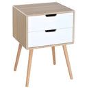 Side Cabinet, 50Wx40D x70H cm-Natural Wood Colour