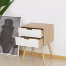 Side Cabinet, 50Wx40D x70H cm-Natural Wood Colour