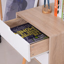 Side Cabinet, 50Wx40D x70H cm-Natural Wood Colour