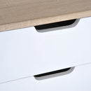 Side Cabinet, 50Wx40D x70H cm-Natural Wood Colour