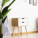 Side Cabinet, 50Wx40D x70H cm-Natural Wood Colour