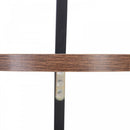 Free Standing Metal Coat Rack Stand 9 Hooks w/ Shelf - Brown