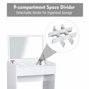 Dressing Table With Cushioned Stool-White
