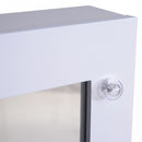 HOMCOM Free Standing LED Mirrored Jewellery Cabinet -  Warm White