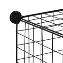 DIY 6 Cube Wire Storage Cabinet Organiser, 111L x 37W x 111Hcm-Black