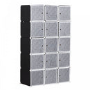 DIY Portable Wardrobe Closet, 111L X 47W X 183Hcm-Black/White