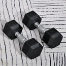 Hex Dumbbells Set Rubber Dumbbells Weight Lifting Equipment Fitness Home Gym