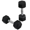 Hex Dumbbells Set Rubber Dumbbells Weight Lifting Equipment Fitness Home Gym