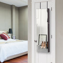 Mirror Jewellery Storage Cabinet w/LED Lights - Walnut