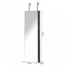 Mirror Jewellery Storage Cabinet w/LED Lights - Walnut