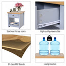 MDF Rustic Single Draw Bedside Table Grey
