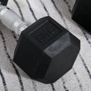 Rubber Dumbbell Sports Hex Weights Sets Home Gym Fitness Hexagonal Dumbbells Kit Weight Lifting Exercise (2 x 8kg) 2x8kg Ergo Workout Pair