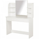 Particle Board Bedroom Dressing Table w/ Shelves White