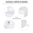 Particle Board Bedroom Dressing Table w/ Shelves White