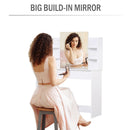 Particle Board Bedroom Dressing Table w/ Shelves White