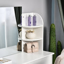 Particle Board Bedroom Dressing Table w/ Shelves White