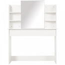 Particle Board Bedroom Dressing Table w/ Shelves White