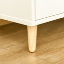 TV Stand with Shelf & Drawers Storage Cabinet Media Entertainment Center Modern White 99cm Unit w/ Shelves Centre