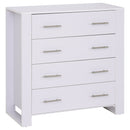 Particle Board 4-Drawer Bedroom Cabinet White