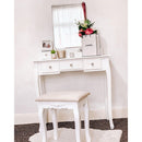 MDF 5-Drawer Dressing Table w/ Stool White