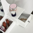 MDF 5-Drawer Dressing Table w/ Stool White