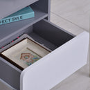 Wooden Bedside Cabinet Accent Table with 1 Drawer Open Shelf End Table Night Stand with Legs, Home Furniture w/1 Side Storage Chest