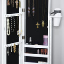 MDF LED Illuminated Glass Mirror Jewellery Cabinet White