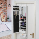 MDF 18-LED Light Glass Mirror Jewellery Cabinet White