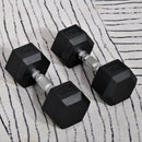 Hex Dumbbells Set Rubber Dumbbells Weight Lifting Equipment Fitness Home Gym