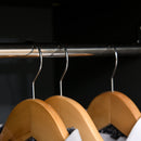 Modern Wardrobe Cabinet Wood Grain Sticker Surface with Shelf, Hanging Rod and 2 Drawers 90x50x190cm-Grey/Oak